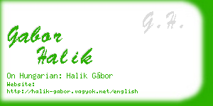 gabor halik business card